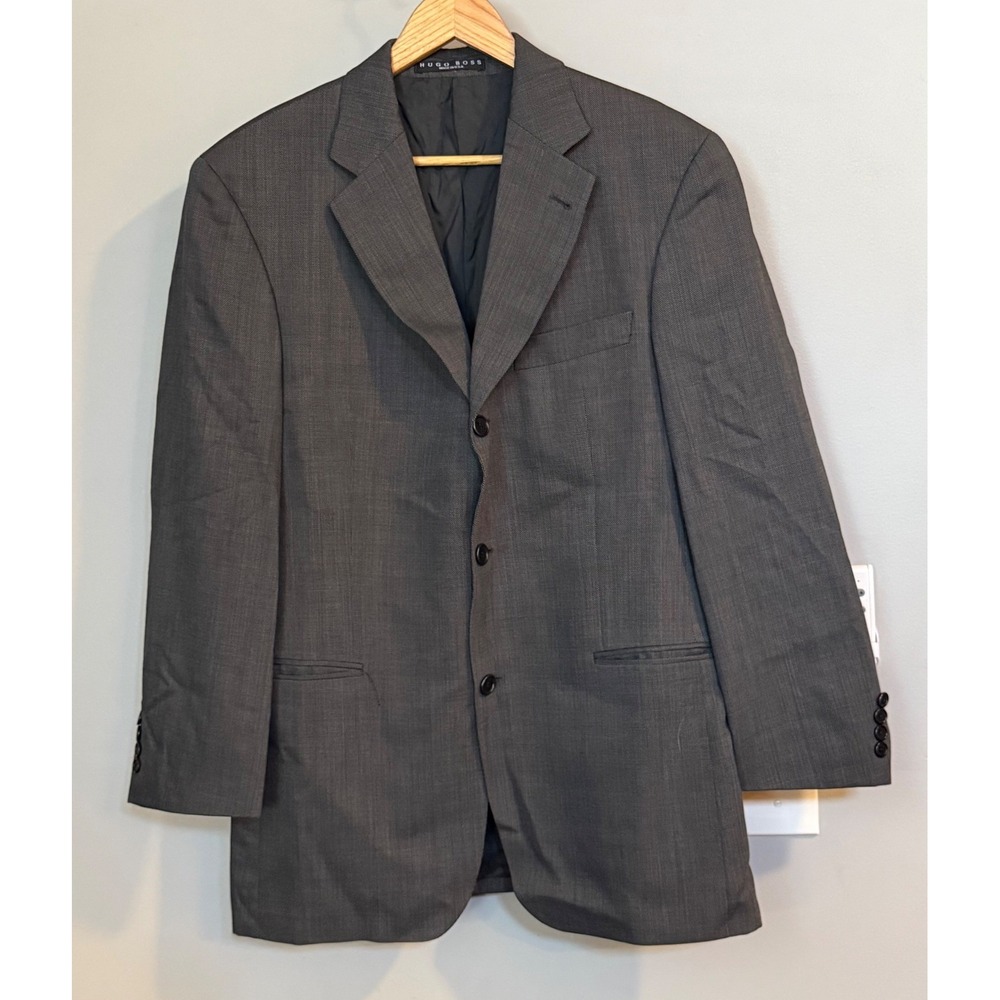 HUGO BOSS‎ Wool Blend Suit Jacket Blazer Made in USA Size 38R
